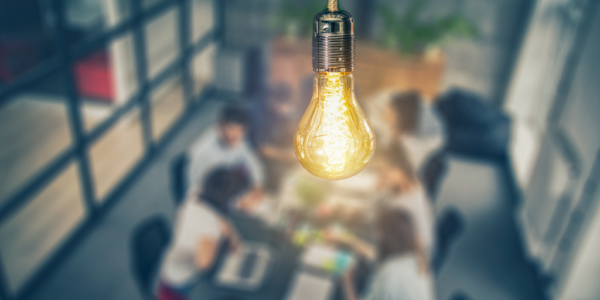 Team meeting lightbulb