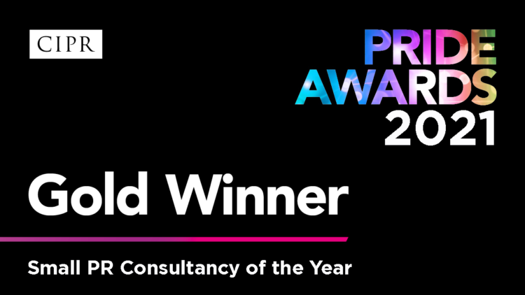Gold Winner CIPR Pride Awards 2021