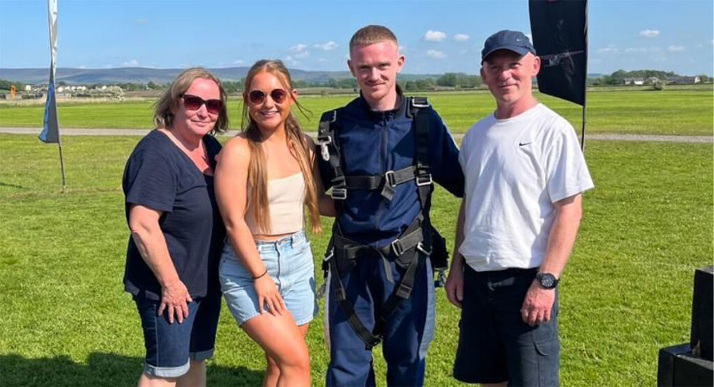Skydiving for Lancashire Mind - Dan Family Photo