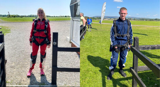 Skydive photographs - Jenny and Dan