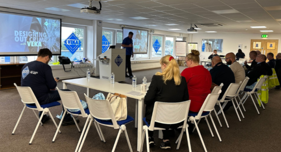 team office meeting collaborating to combat crime Veka