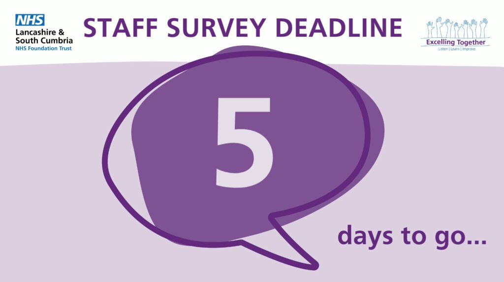 NHS Lancashire and Cumbria staff survey graphic